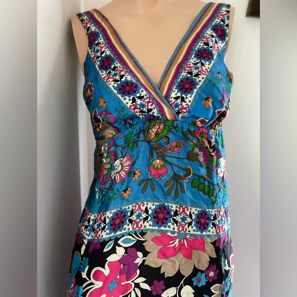 S washable SILK tunic top combo mini dress colour your summer Or pa… - Picture 2 of 6